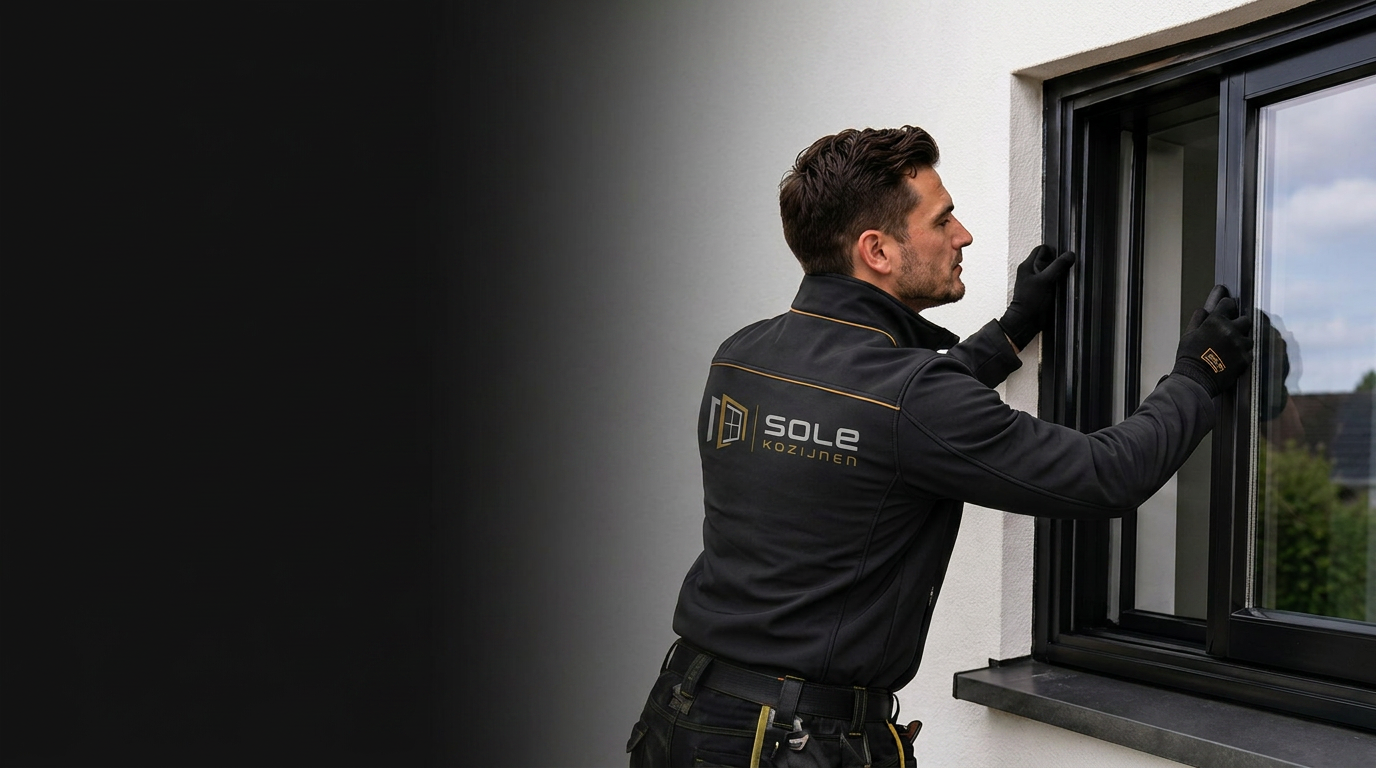 SOLE Kozijnen monteur plaatst kozijn