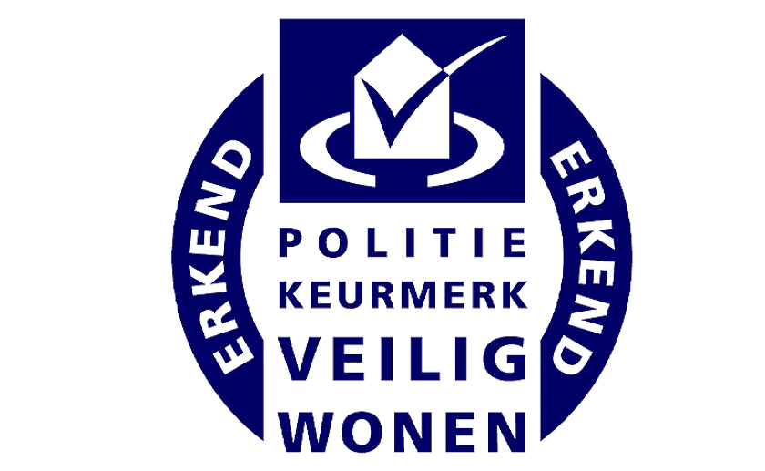 Logo Politiekeurmerk Veilig Wonen - erkend keurmerk voor inbraakpreventie