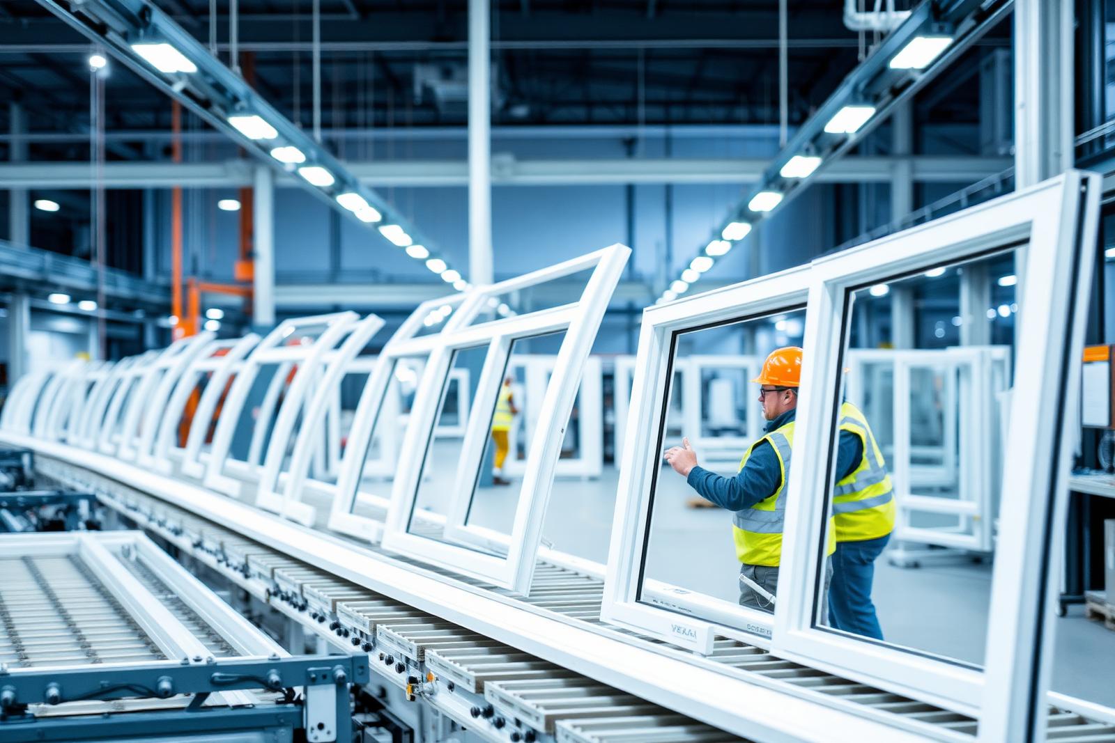 VEKA kunststof kozijnen productielijn in de fabriek